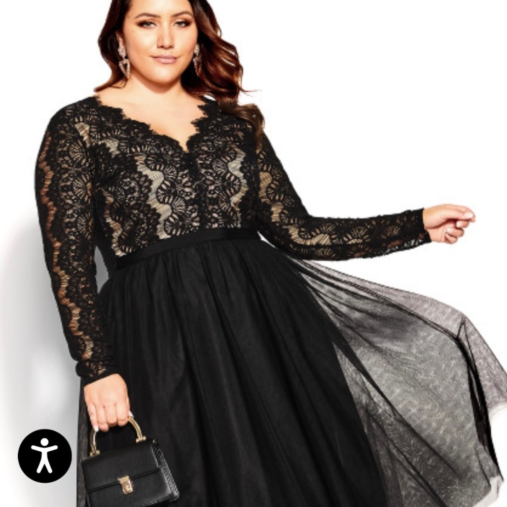 City Chic Dress Rare Beauty black size M 18